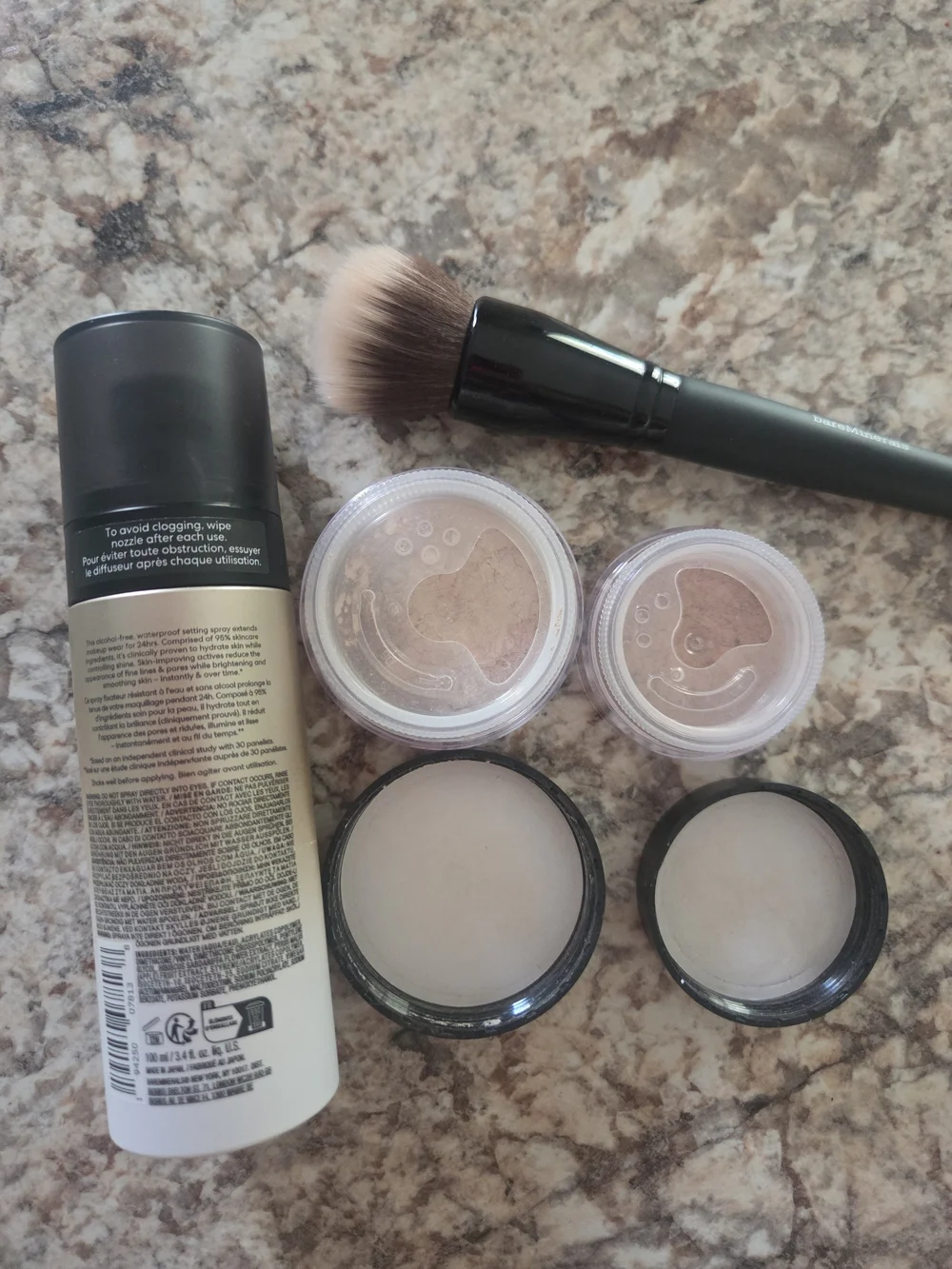 bareMinerals Foundation, Conclearer, Setting Spray & Brush